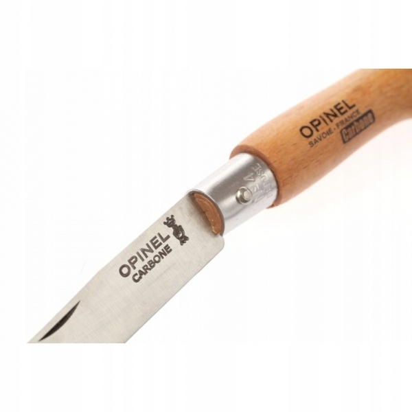 Nóż składany Opinel No. 4 Carbon, rękojeść bukowa