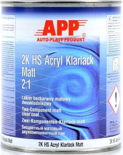 APP LAKIER BEZBARWNY CLASSIC 2K ACRYL KLARLACK 1L