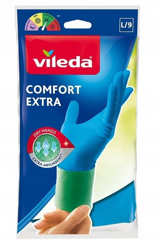 

Rękawice Mocne Wielorazowe Vileda Comfort Extra L