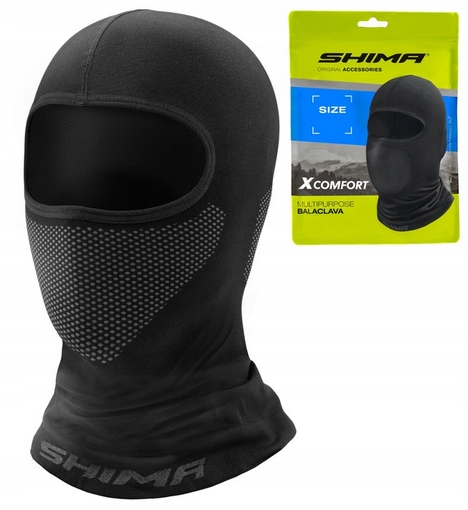 Shima Balaclava X-comfort Kominiarka Motocyklowa M/L Black Czarna