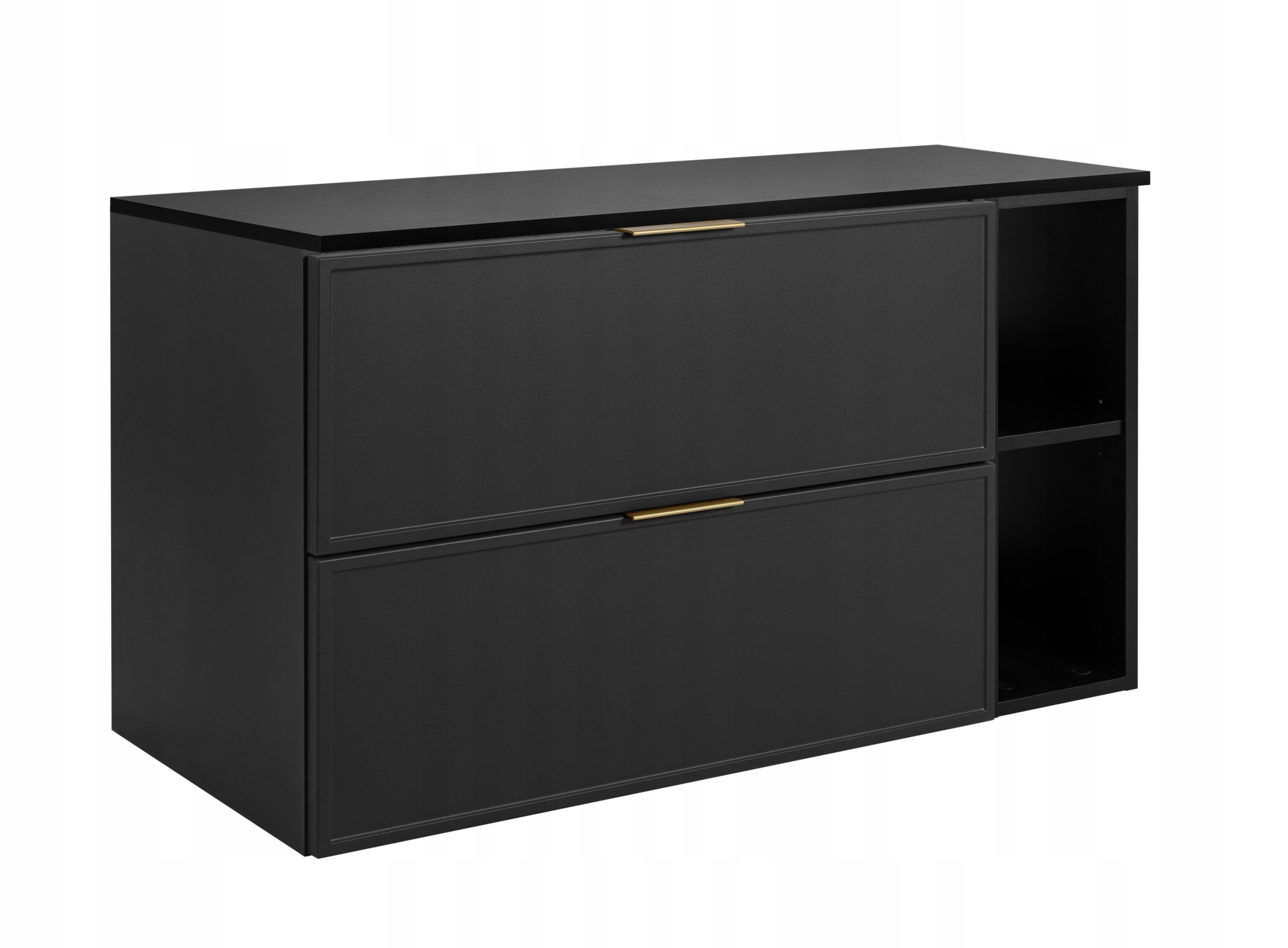 Koupelnová skříňka Závěsný regál Tmavě šedá 100 Rámeček