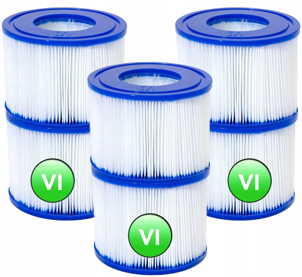 6x Filtr Pro Lay-z-spa Čerpadlo Jacuzzi 60311 Bestway Filtrační Vložka Typ VI