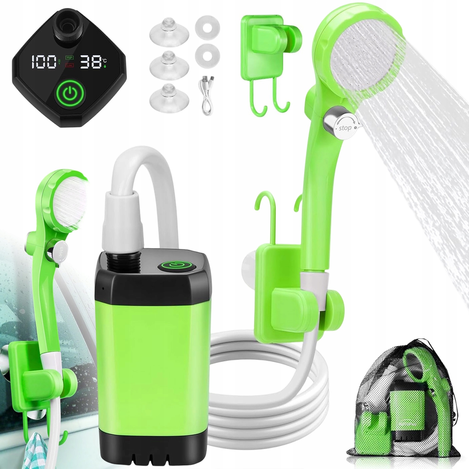Turistická Sprcha Elektrická Kempingová Pumpa Akumulátor Přenosná