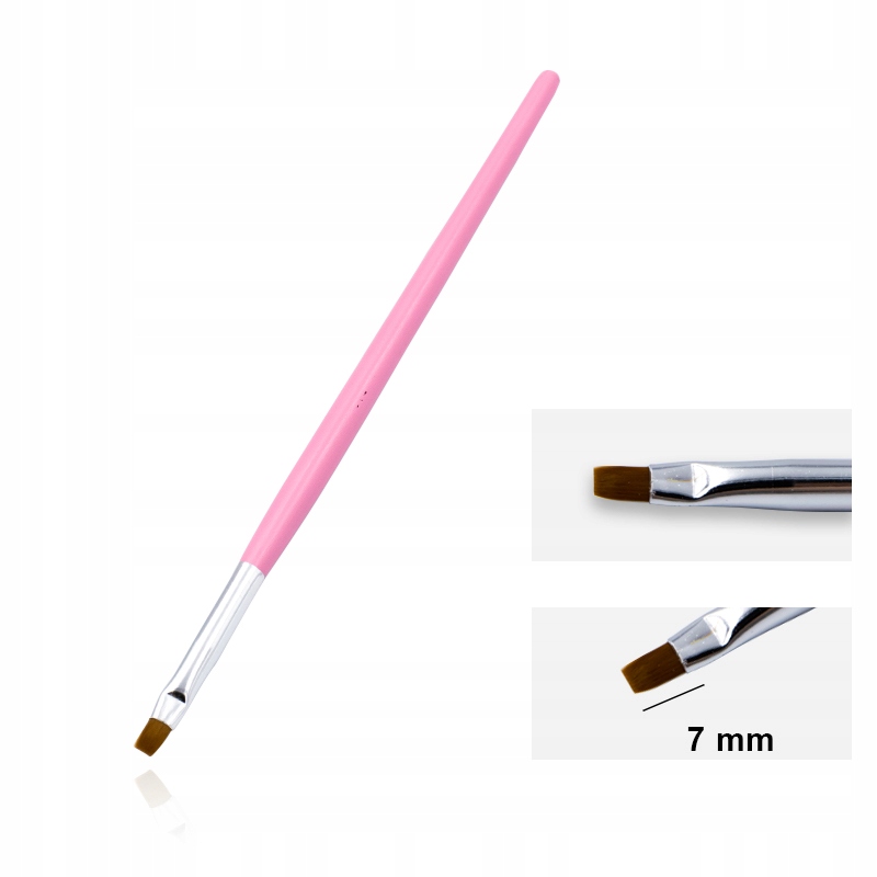 Pędzelek do aplikacji żelu 08 Prosty Różowy