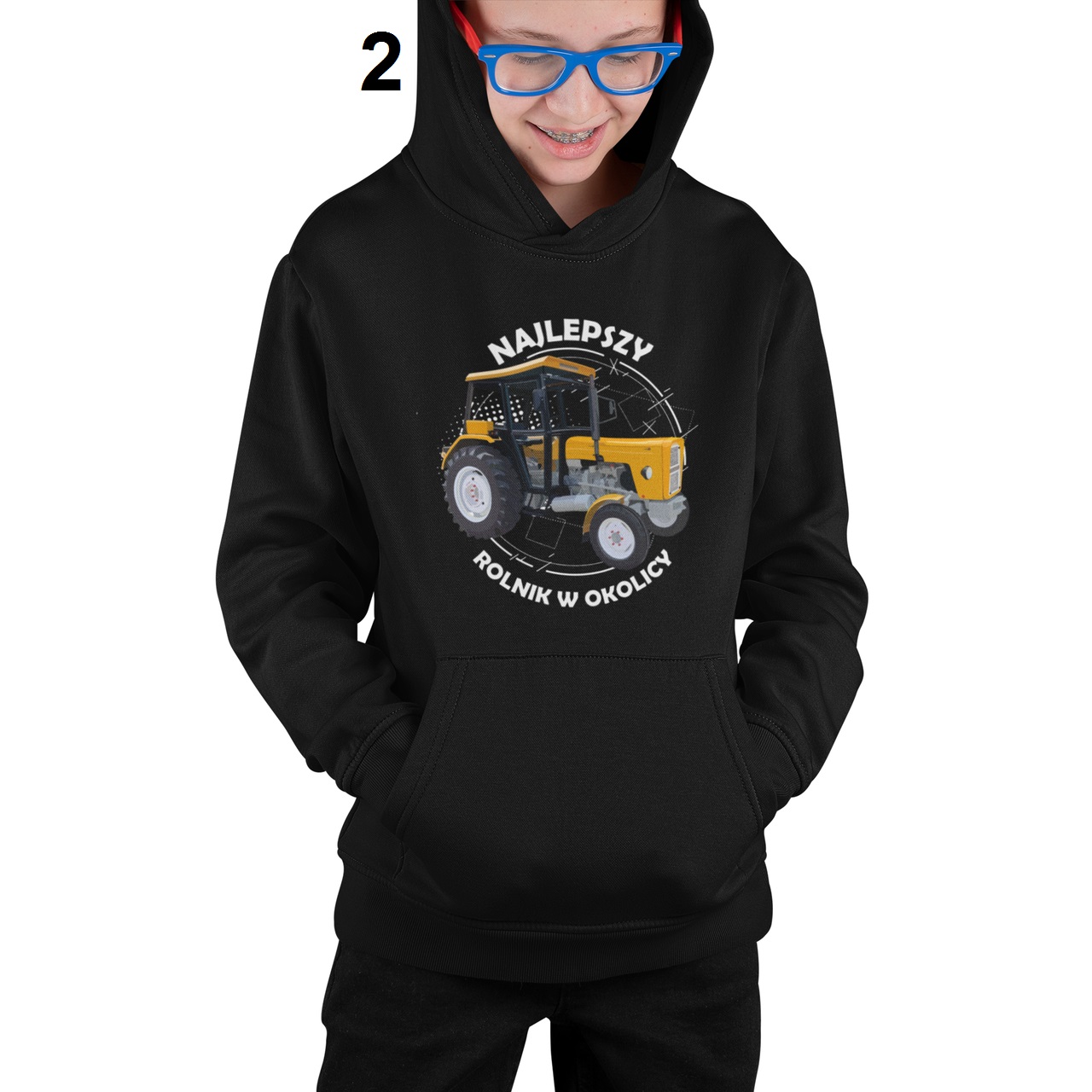 BLUZA DLA DZIECKA ZÓŁTY TRAKTOR URSUS C360 TEKSTY Rozmiar one size