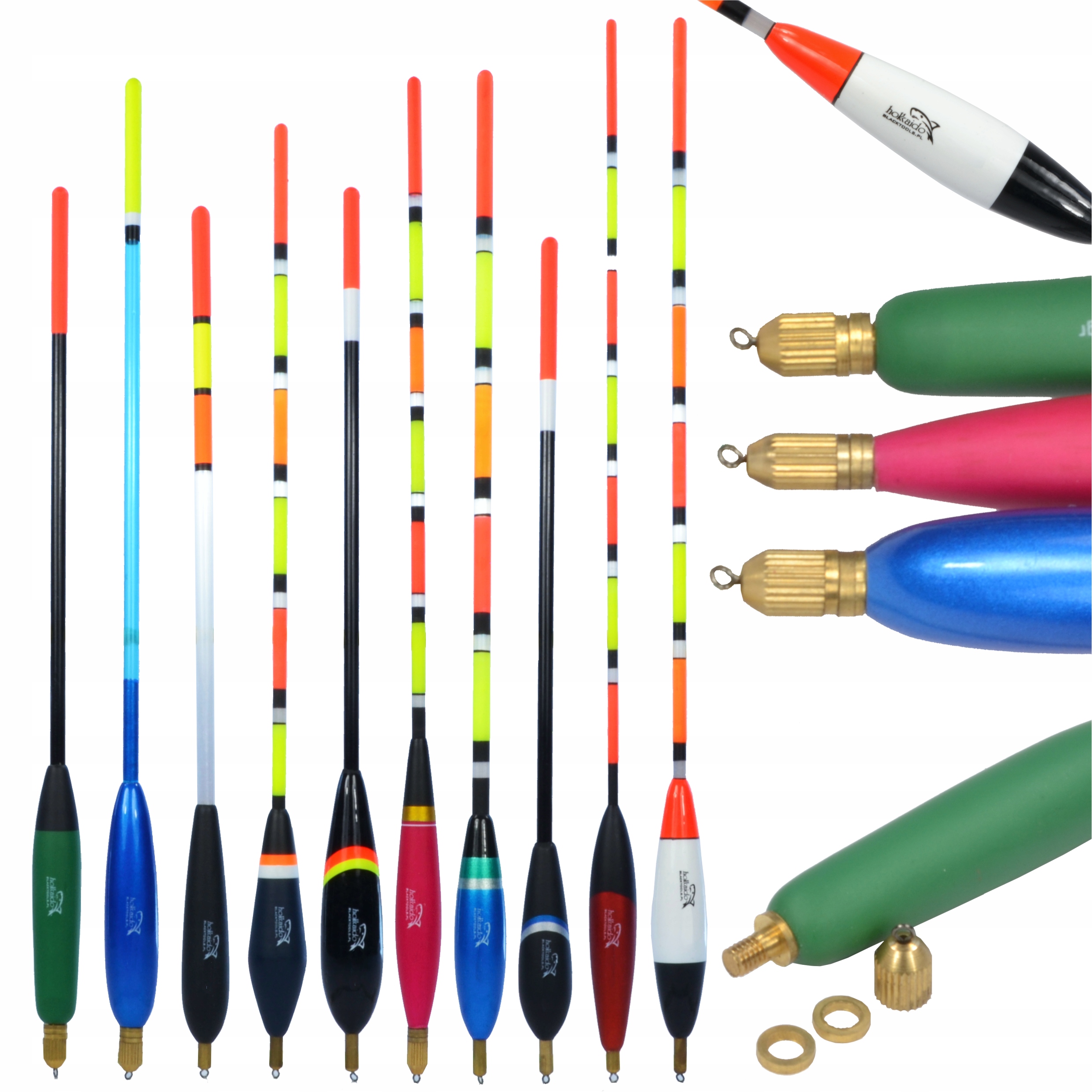 ZESTAW 10 SPŁAWIKÓW PREMIUM PRZELOTOWYCH WAGGLER Z DOCIĄŻENIEM HOKKAIDO