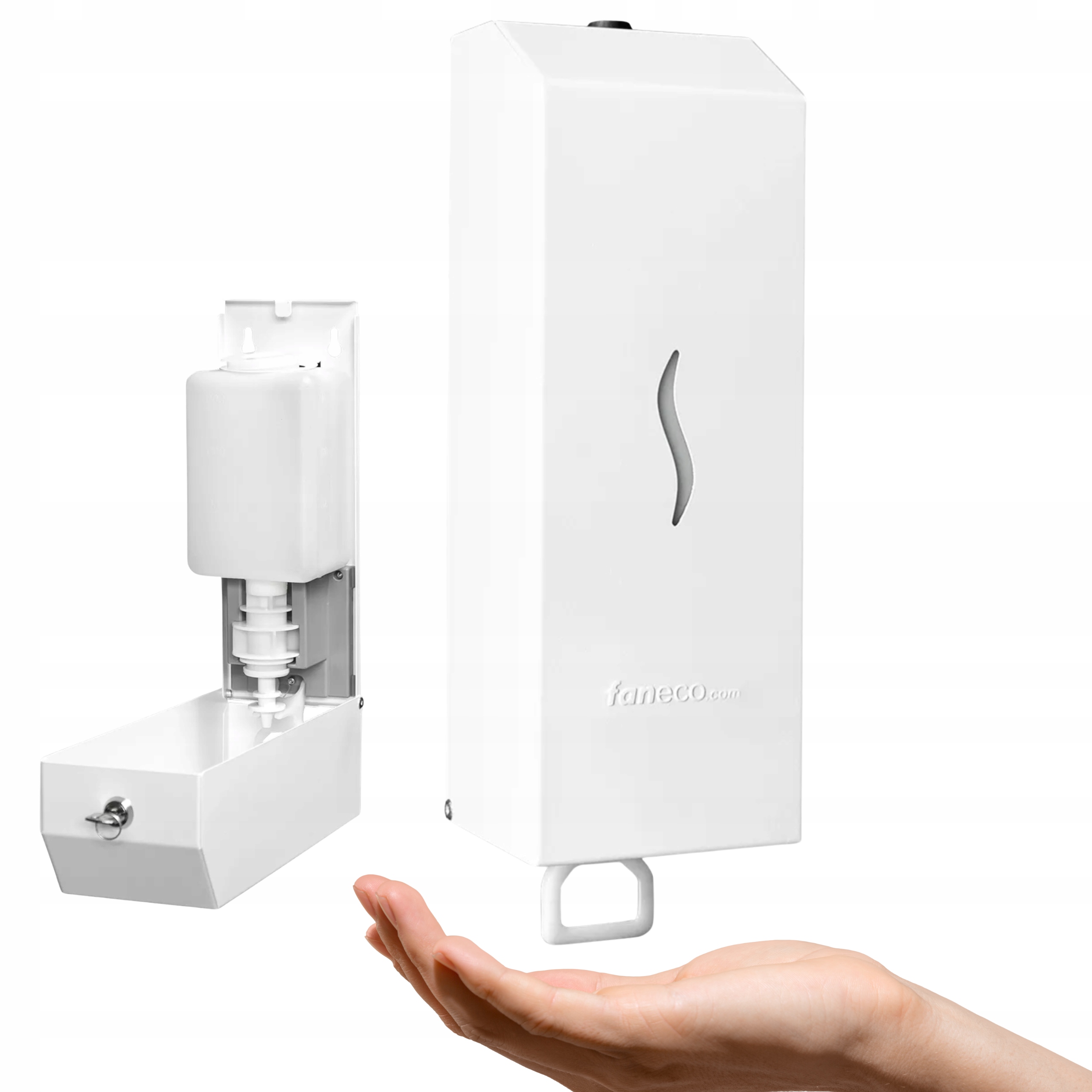 Dávkovač tekutého mydla a dezinfekčných prostriedkov 1 l Faneco Biela oceľ