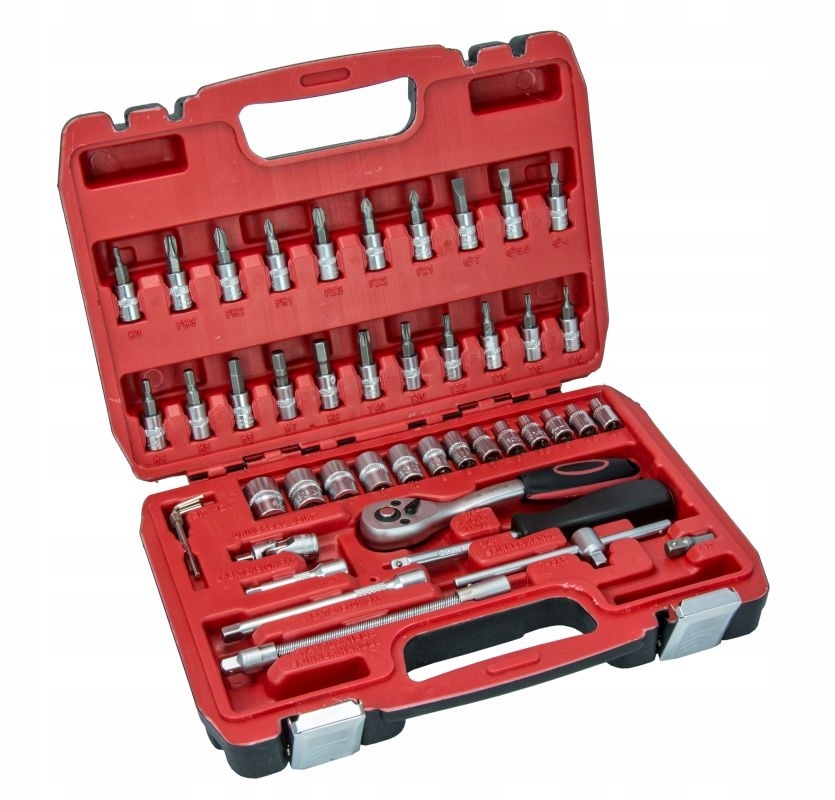 

Zestaw Kluczy Nasadowych 46 Elementów 1/4'' Dedra