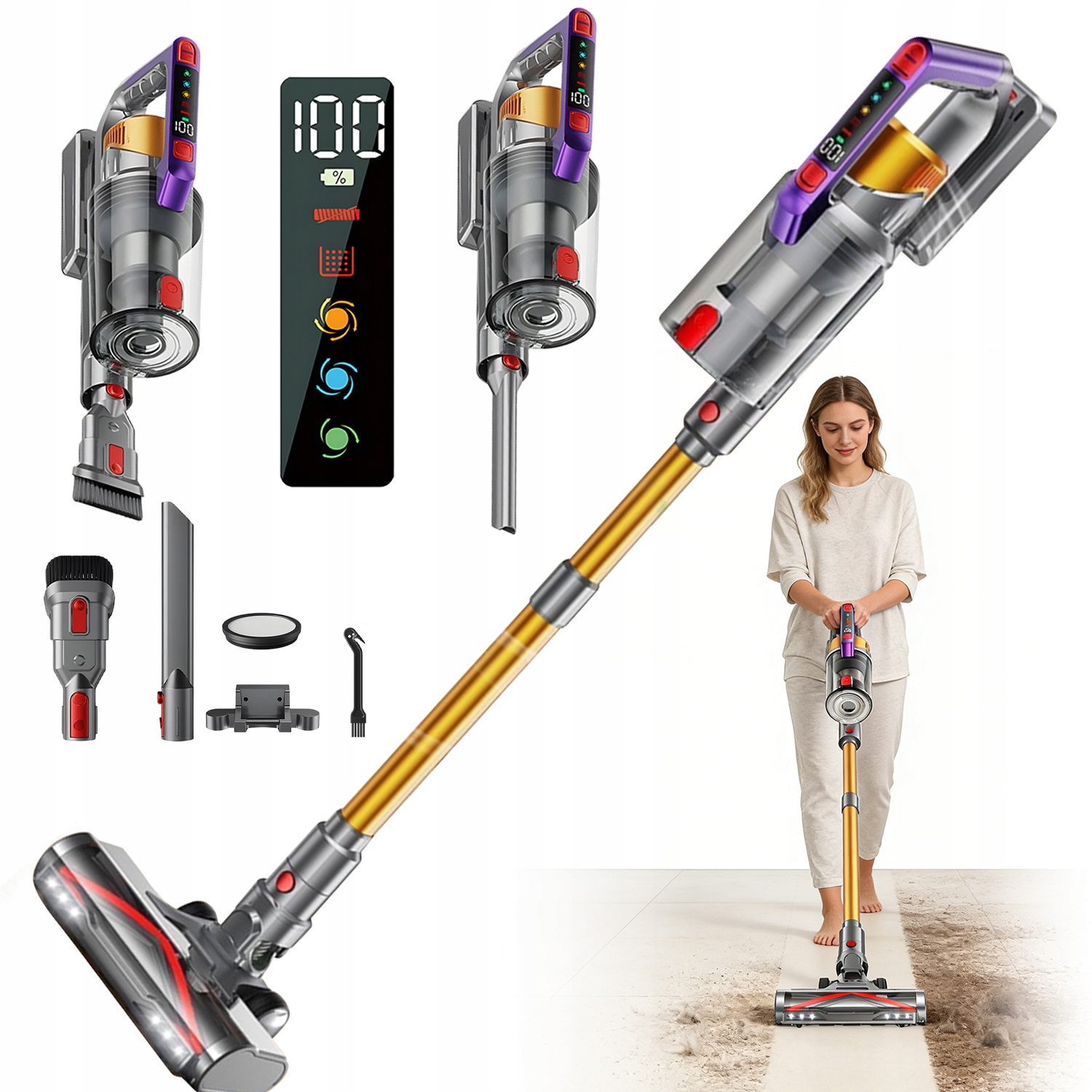 Vysavač S Vertikálním Bezkartáčovým Motorem Proti Zamotání