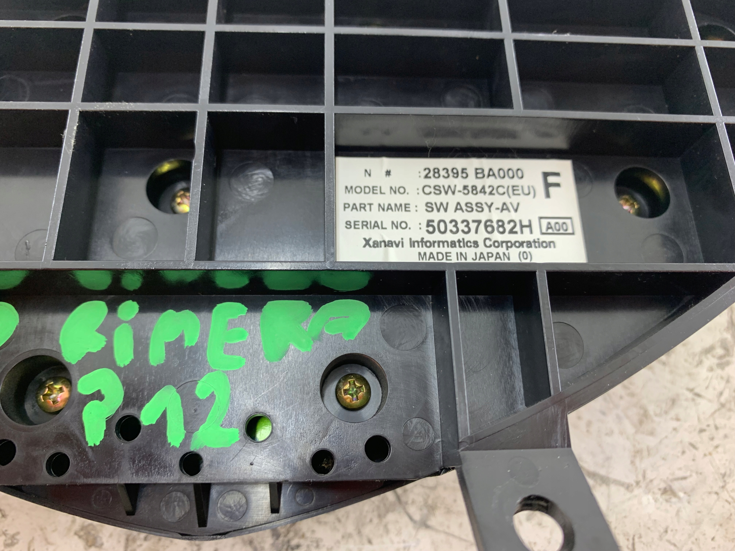 NISSAN PRIMERA P12 Unite commande clima 28395BA000