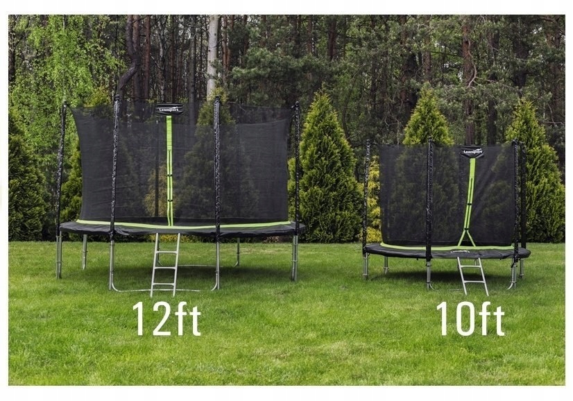 TRAMPOLINA Z SIATKĄ WEWNĘTRZNĄ 10FT/305cm do 150kg Wysokość całkowita 180 cm