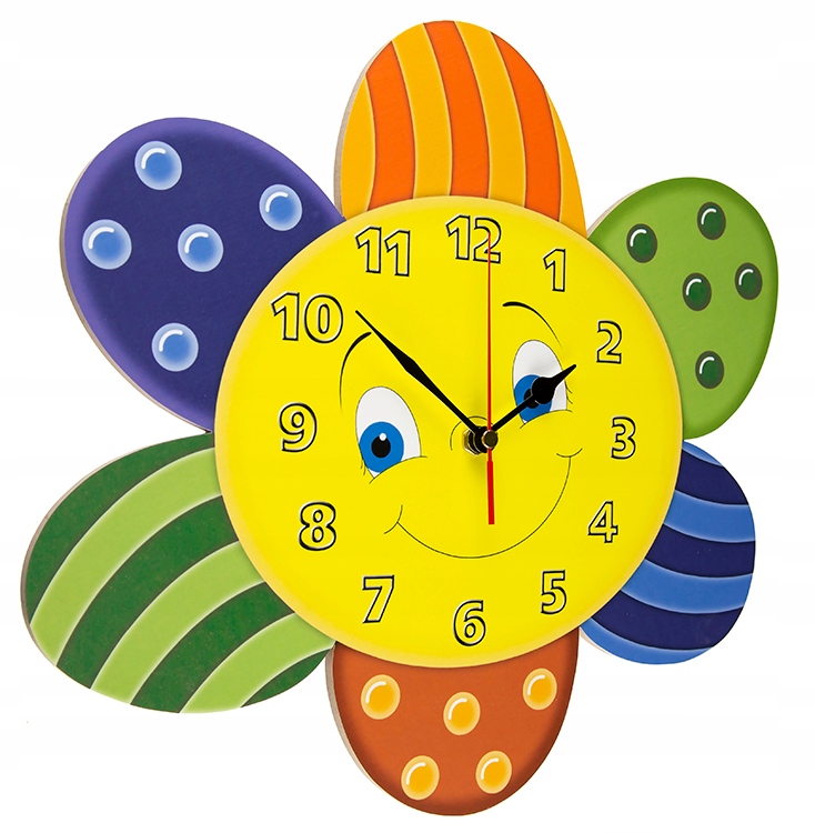 Kolorowe słoneczko zegar ścienny dla dzieci (bm) Marka inna