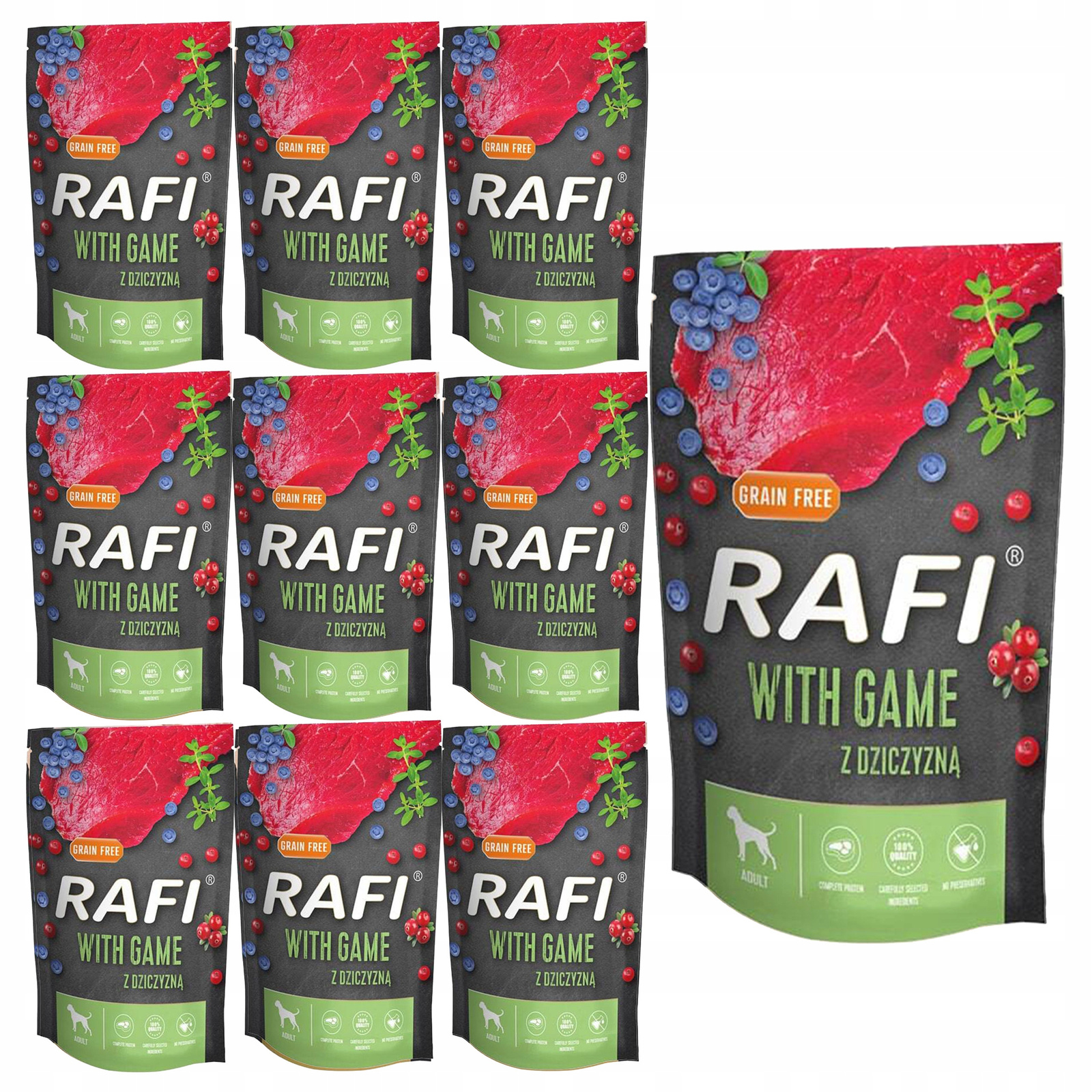 Levně Dolina Noteci Rafi Krmivo mokré pro psa Zvěřina 10 x 500 g