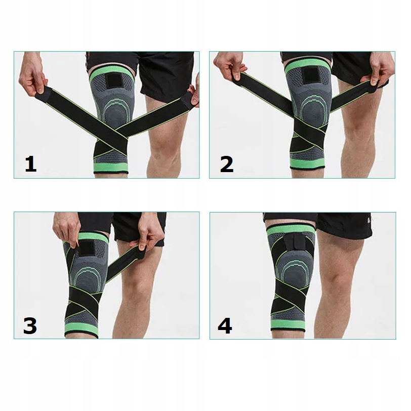 OPASKA ELASTYCZNA KOLANA ROZM. M UCISKOWY STABILIZATOR RZEPKI ŚCIĄGACZ Rozmiar M