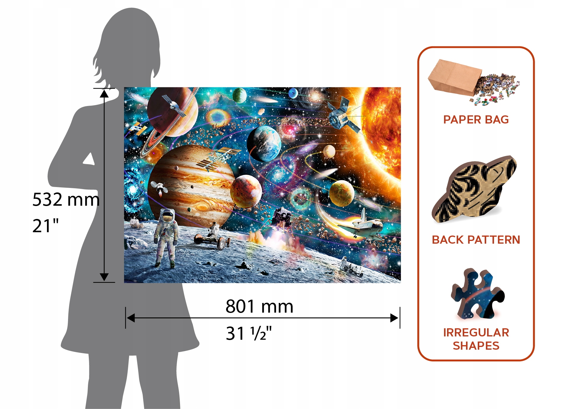 Puzzle Drewniane 2000 el dla dorosłych Space Liczba elementów 2000