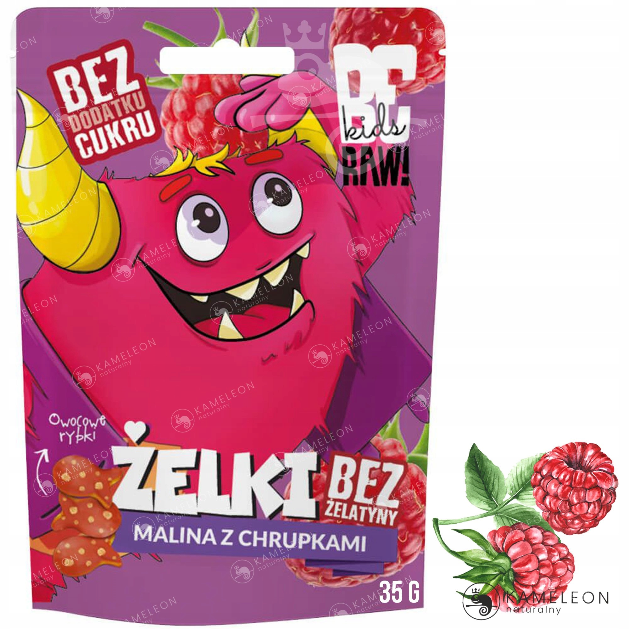 BE RAW KIDS zdrowe ŻELKI bez cukru mix smaków 4szt Marka Purella