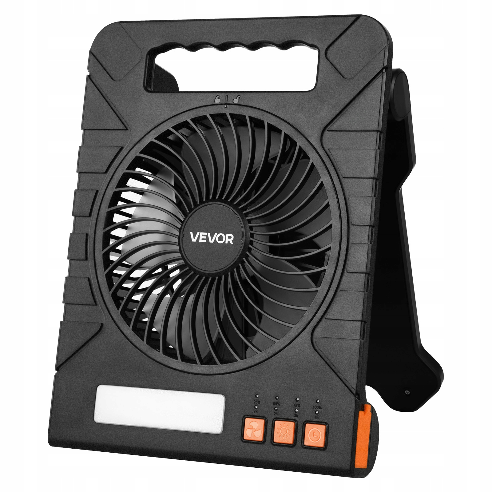 Vevor Solárny Kempingový Ventilátor 10000MAH S 4W Led Baterkou, 4-RÝCHLOSTNÝ