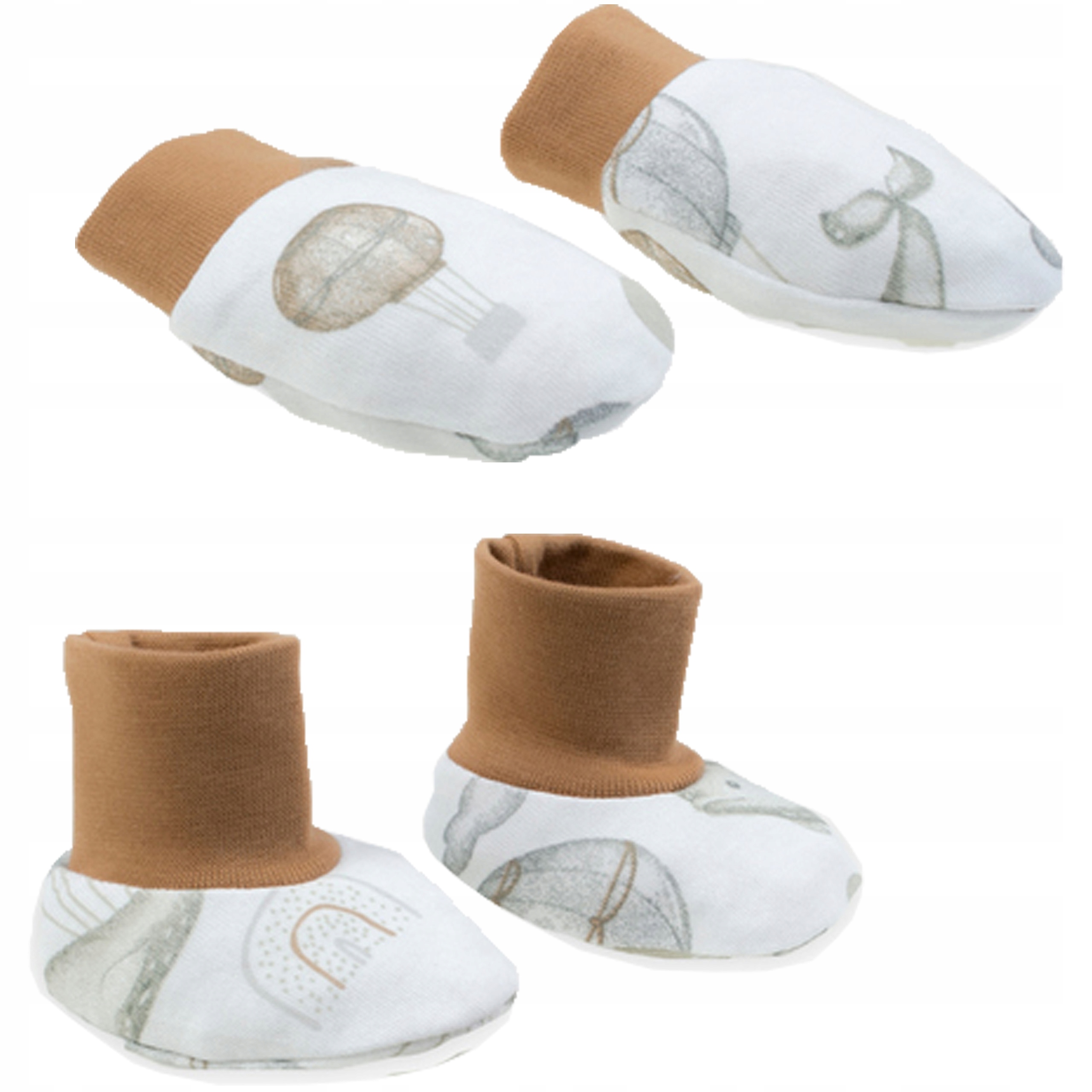 KOMPLET NIEDRAPKI + BUCIKI wyprawka UNISEX