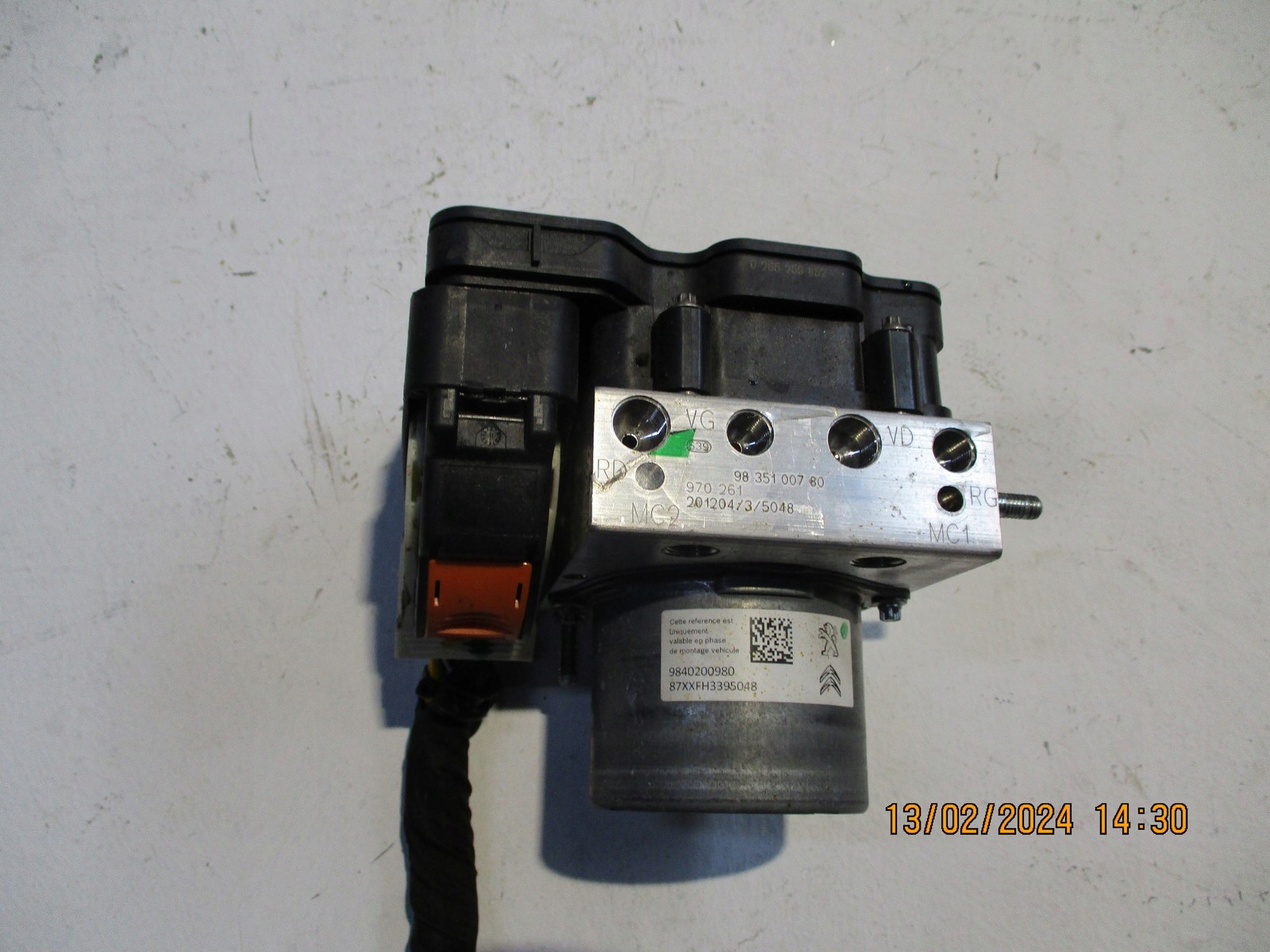 Pompa ABS PEUGEOT CITROEN 9840200980 9835100780