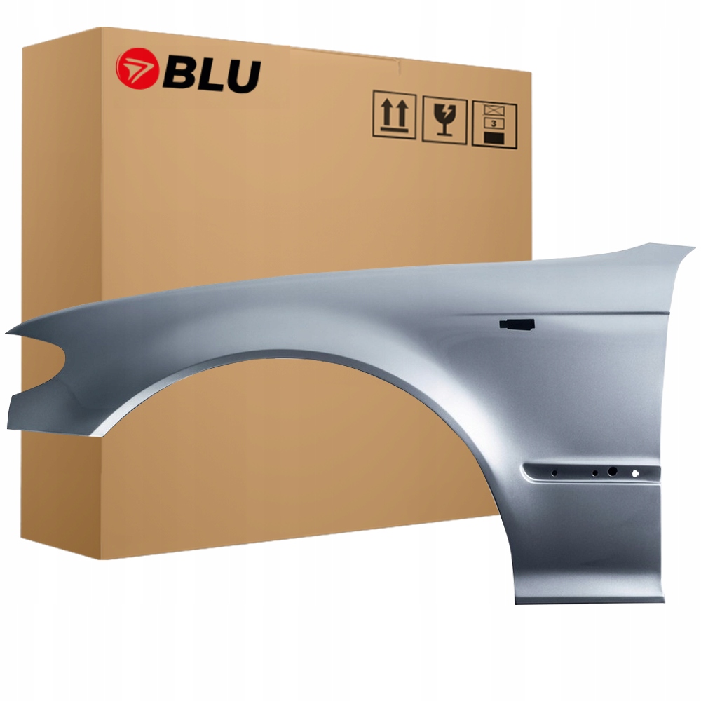 Blu Blatník Bmw 3 E46 A08 levý stříbrný 01-05 přední sedan kombi Fl pozink