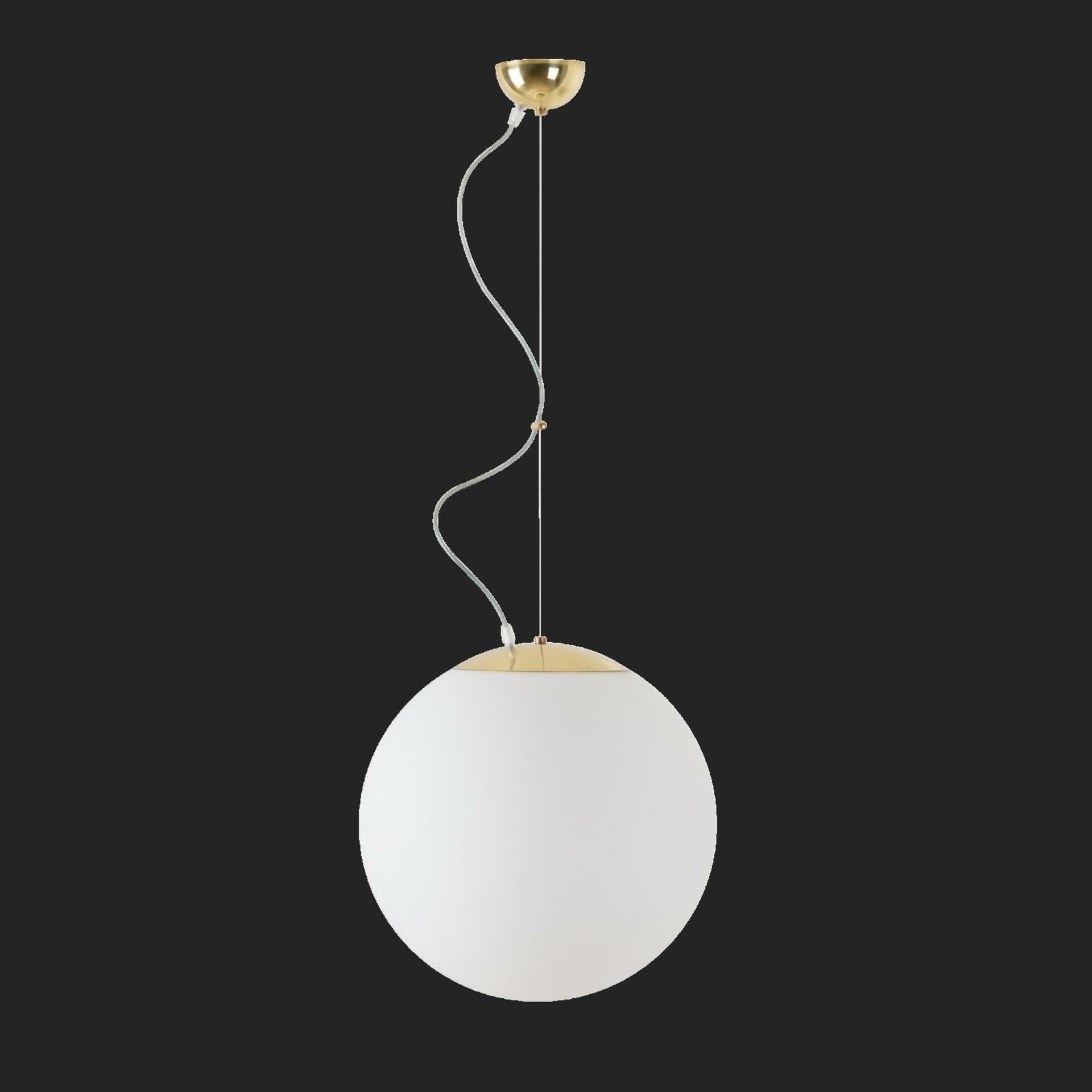 Osmont 70711 Isis L3 Pm-m závesné plastové svietidlo mosadz leštená biela Ip