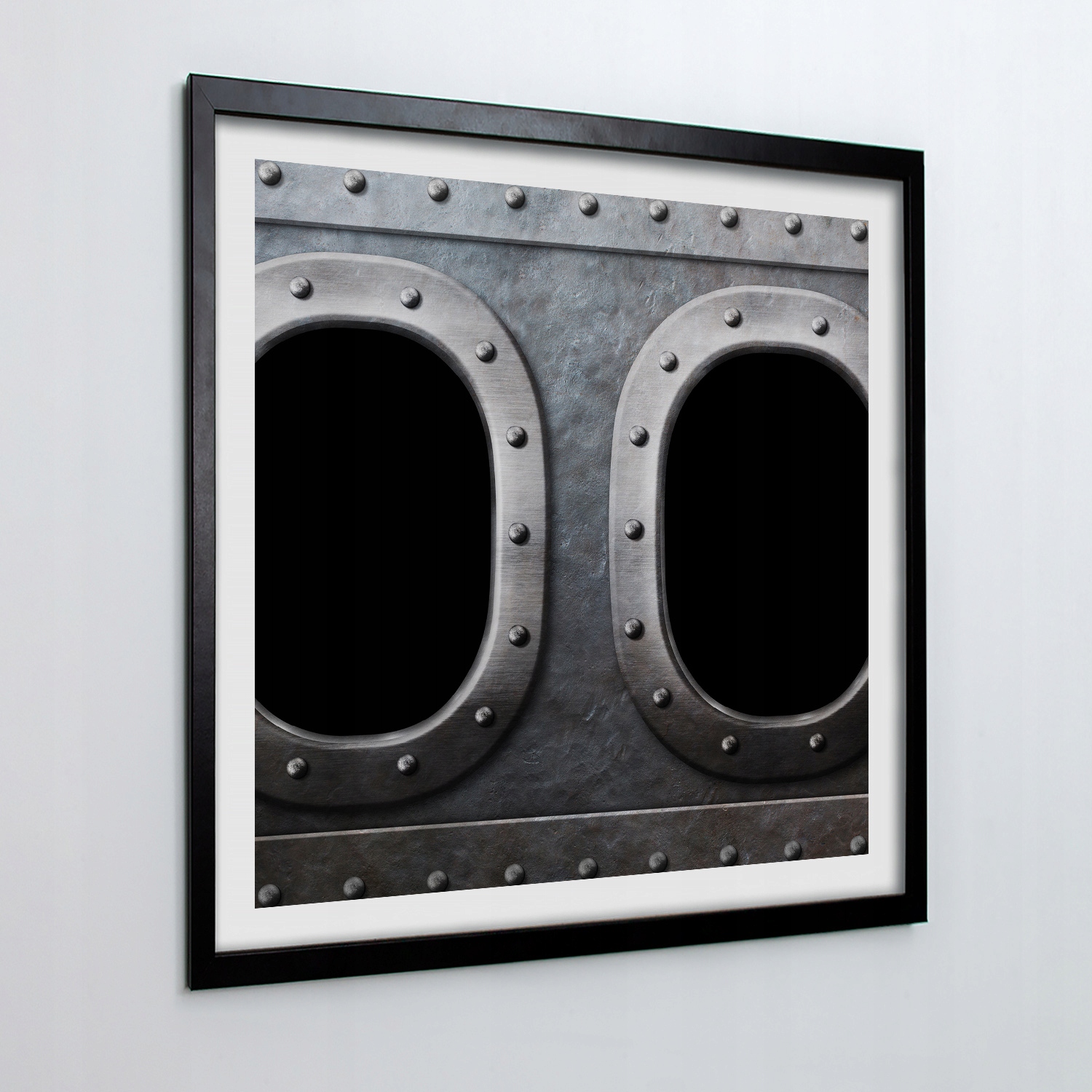 Fotoobraz do obývacího pokoje s rámečkem mdf Metal nýty 50x50