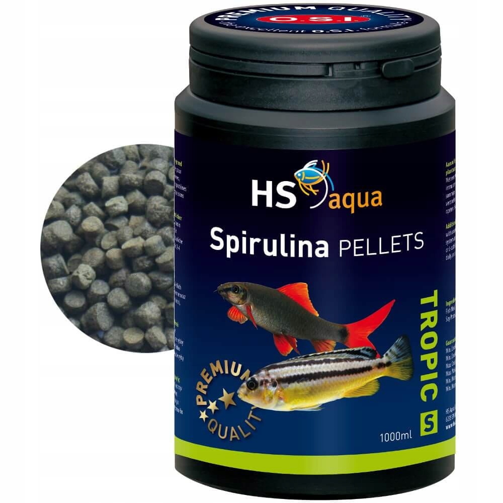 Osi Hs Aqua Spirulina Pellets Velikost S 1000ML 525g Krmivo Pro Ryby O.s.i.