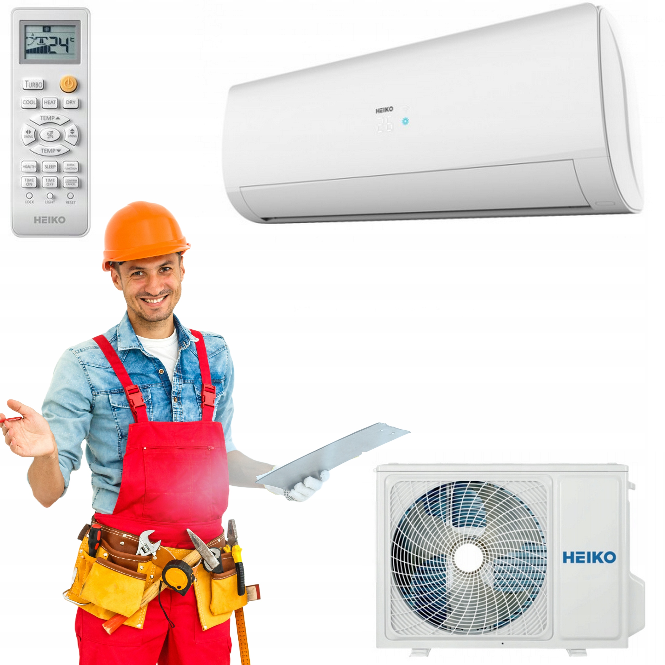 Klimatizácia Klimatizátor Heiko Aria Klimatizácia 2.6KW Vykurovanie +Pilot Wifi