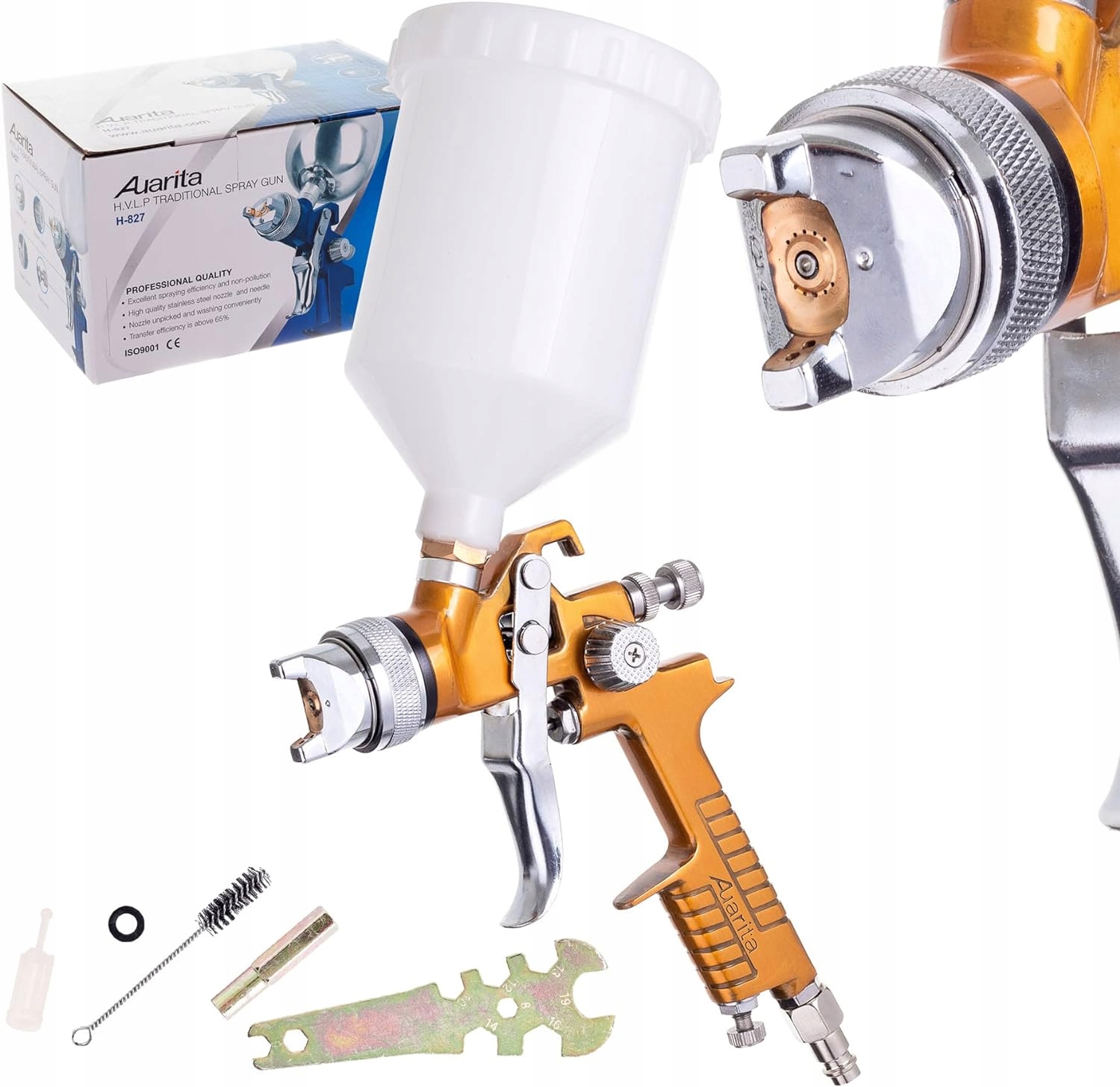 Malířská Lakovací Pistole Hvlp 1,7 mm Auarita H-827B-1.7