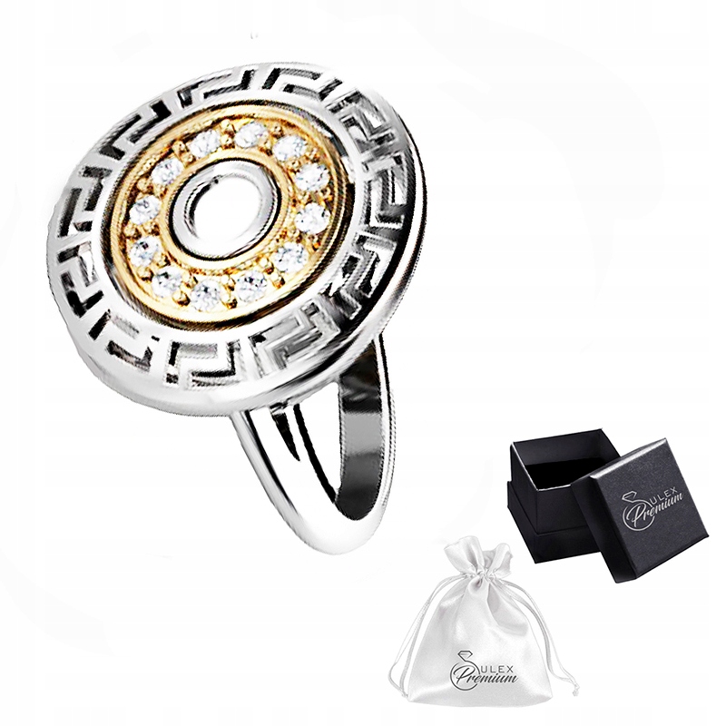 Prstýnek s rhodiem a zirkony Řecká Cesta| vel.