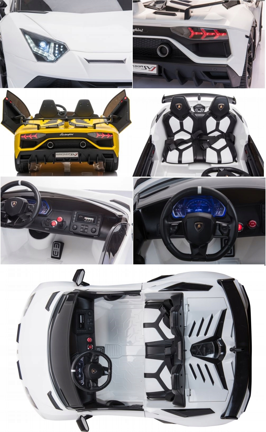 Lamborghini Svj 2-osobowy elektrinis Funkcja Drift nuotolinio valdymo pultas MP3 24V 400 W elektrinis automobilis vaikams