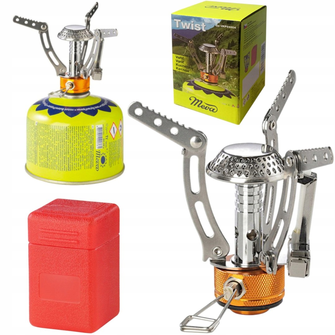 Turistický vařič na plynové kartuše 7/16'' Twist piezo zapalovač 4.5 kW