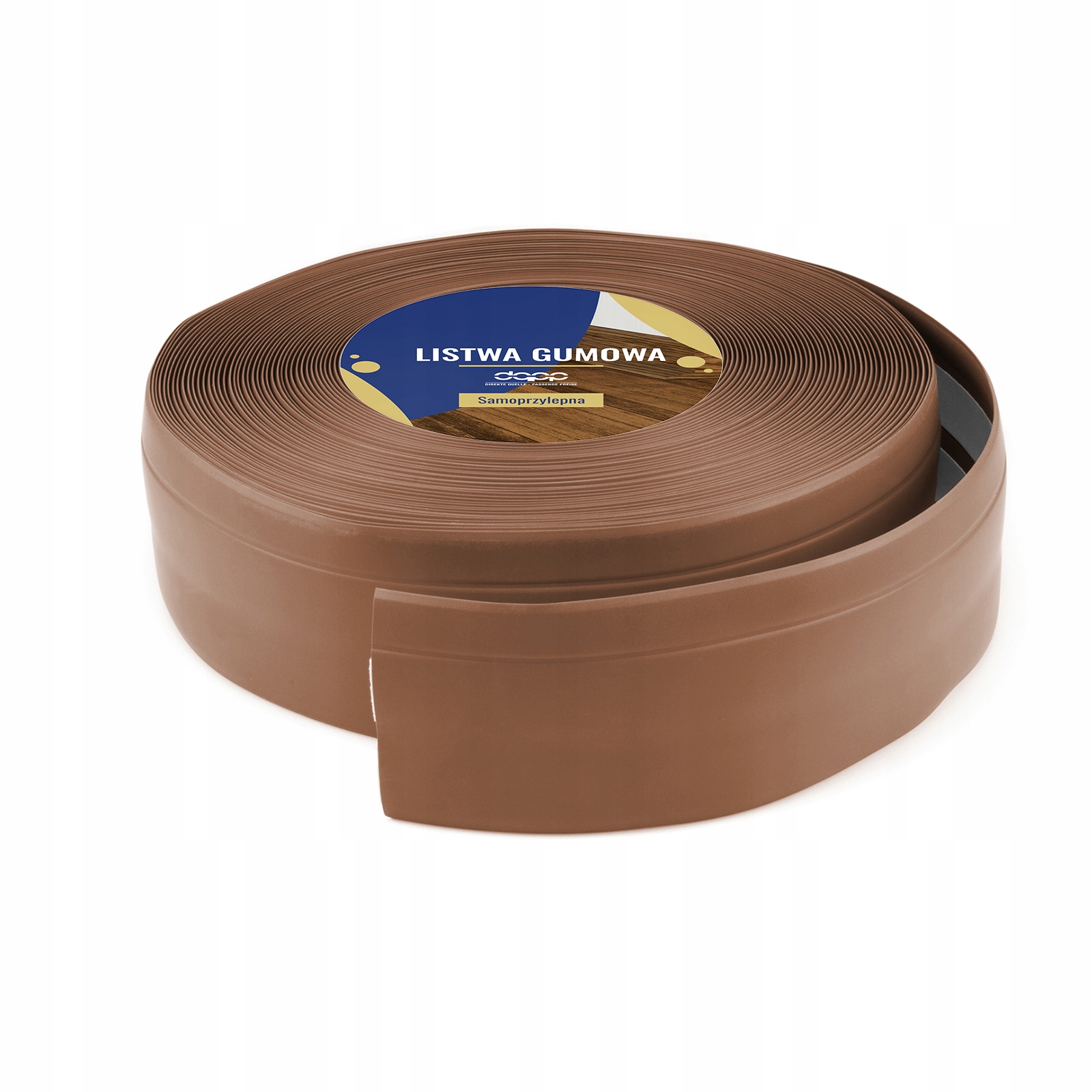 Gumová podlahová lišta 50 mm Samolepicí Povrchová úprava Hnědá 25 m