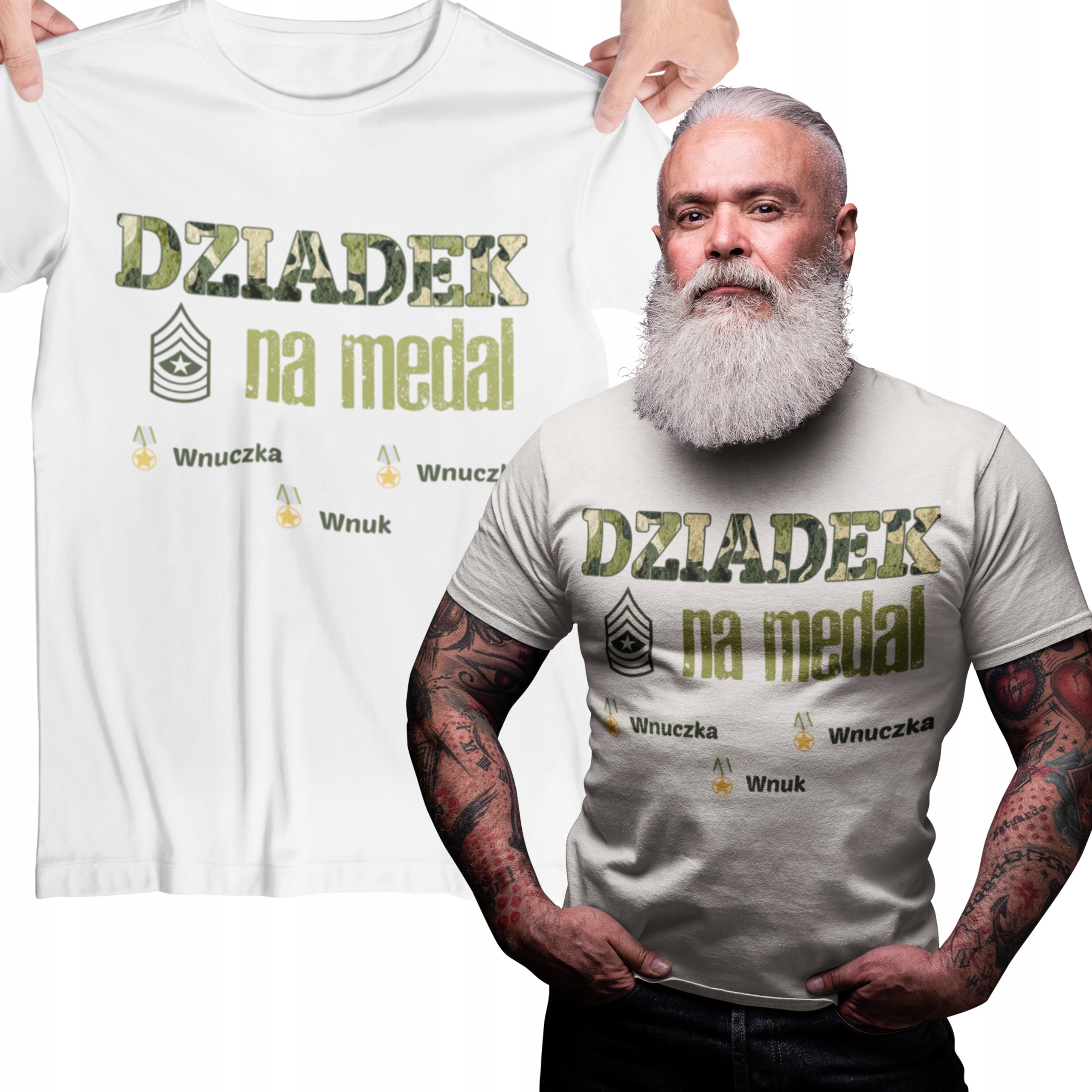 

Koszulka Dla Dziadka Dzień Dziadka Imionami Wnuków