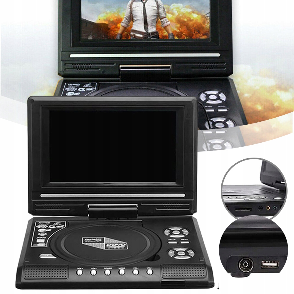 Přenosný Televizor Hd 7,8 Palců DVD Přehrávač, Přenosný DVD Přehrávač