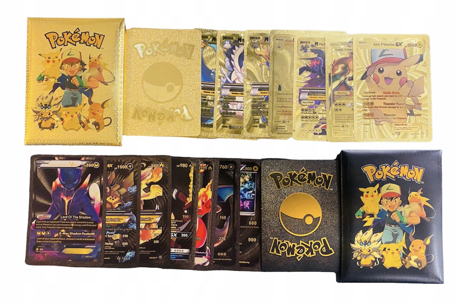 

Karty kolekcjonerskie Pokemon Złote+czarne 20szt