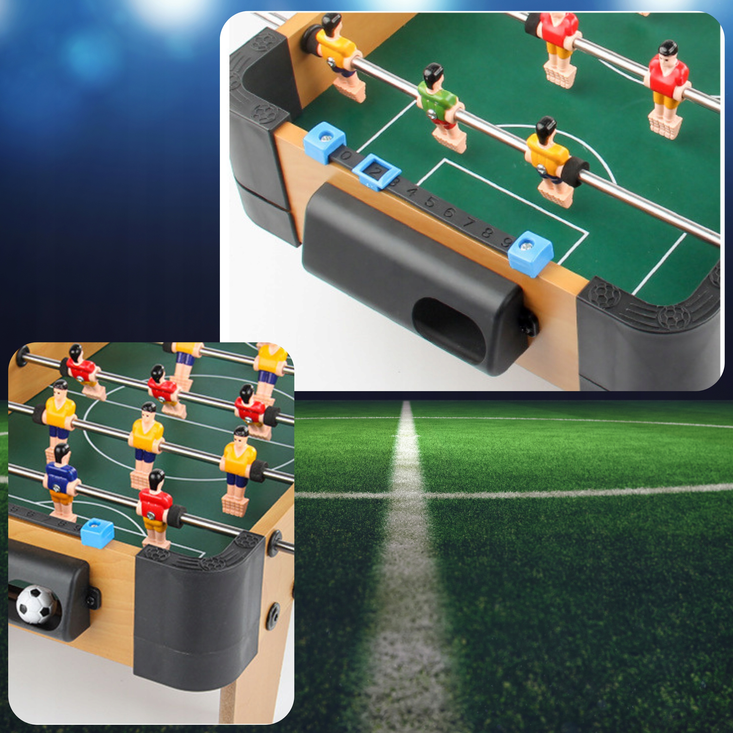 GRA Piłkarzyki STOLOWE ZRĘCZNOŚCIOWA PILKA NOZNA DREWNIANE DLA DZIECI SOLID Marka inna