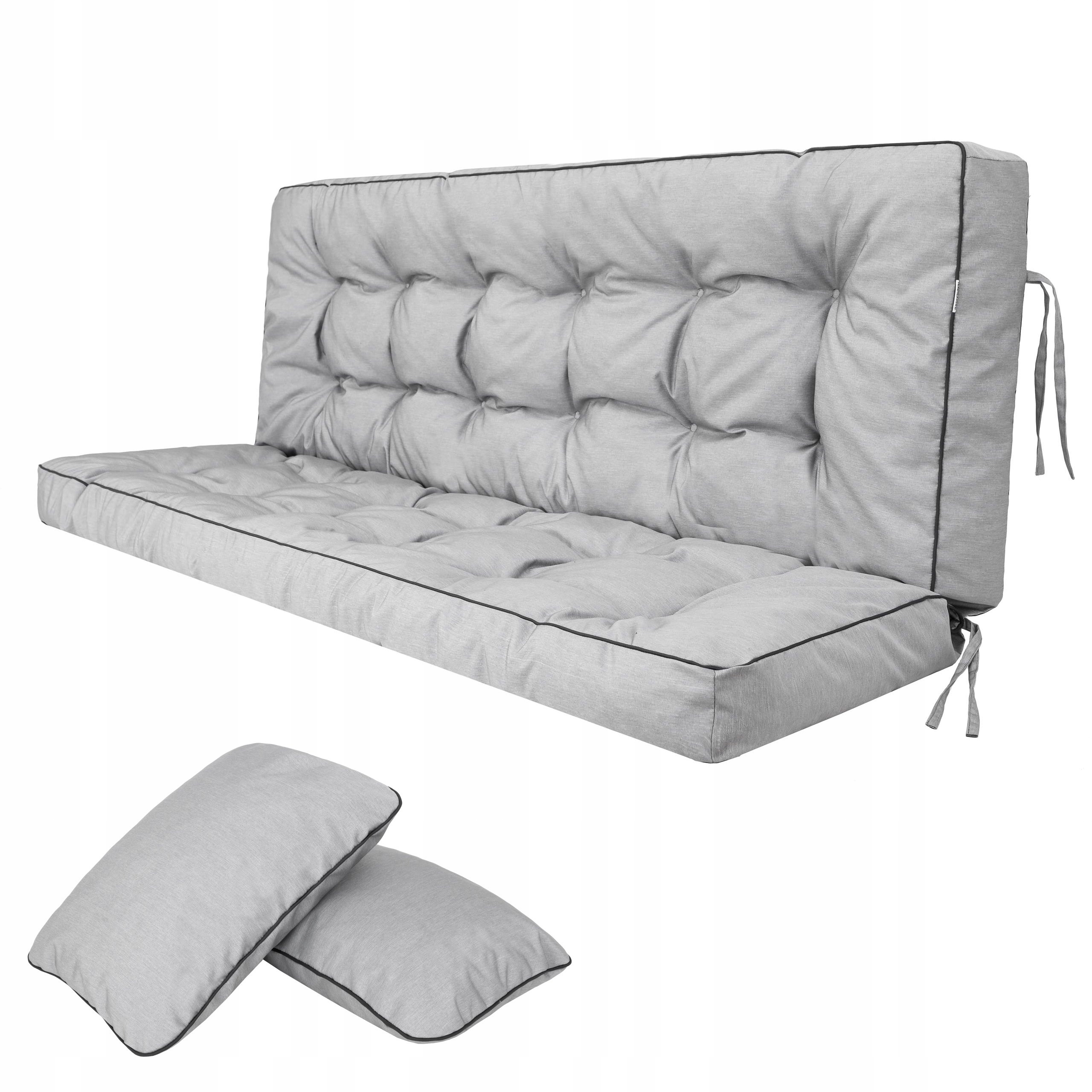 Polštář na zahradní houpačku 120 cm Vysoká voděodolný 2 Polštářky