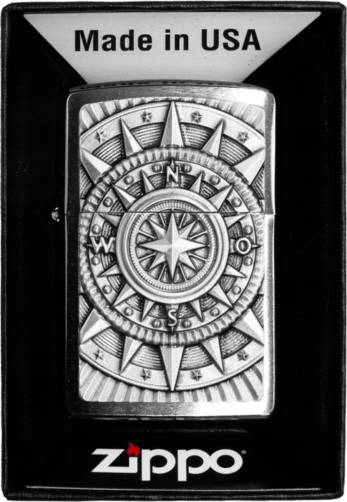 Zestaw ZIPPO Zapalniczka COMPAS EMBLEM prezentowy*nr1 Stan opakowania oryginalne