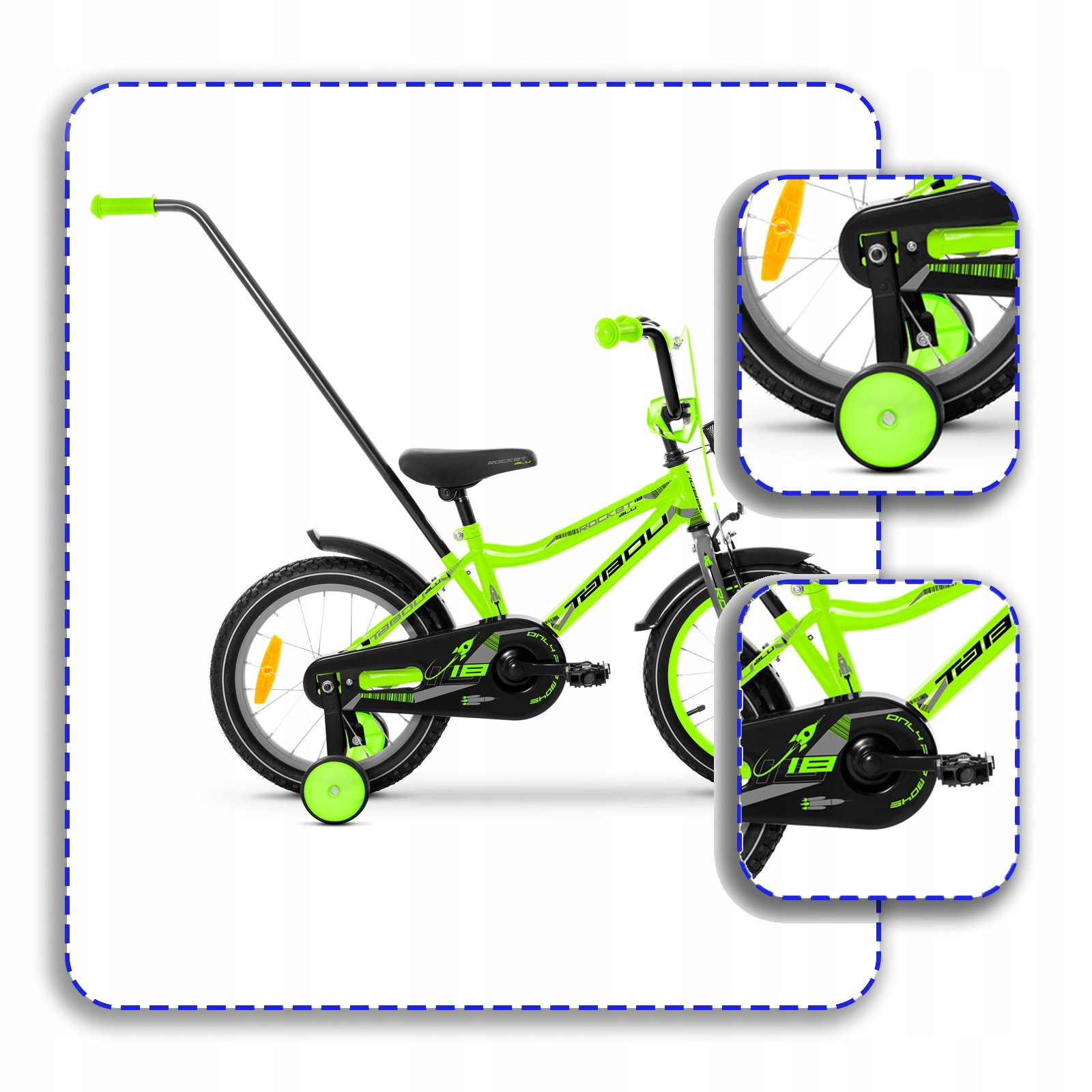 ROWER DZIECIĘCY ROWEREK 16 cali TABOU ROCKET ALUMINIOWY BARDZO LEKKI BMX Marka Tabou