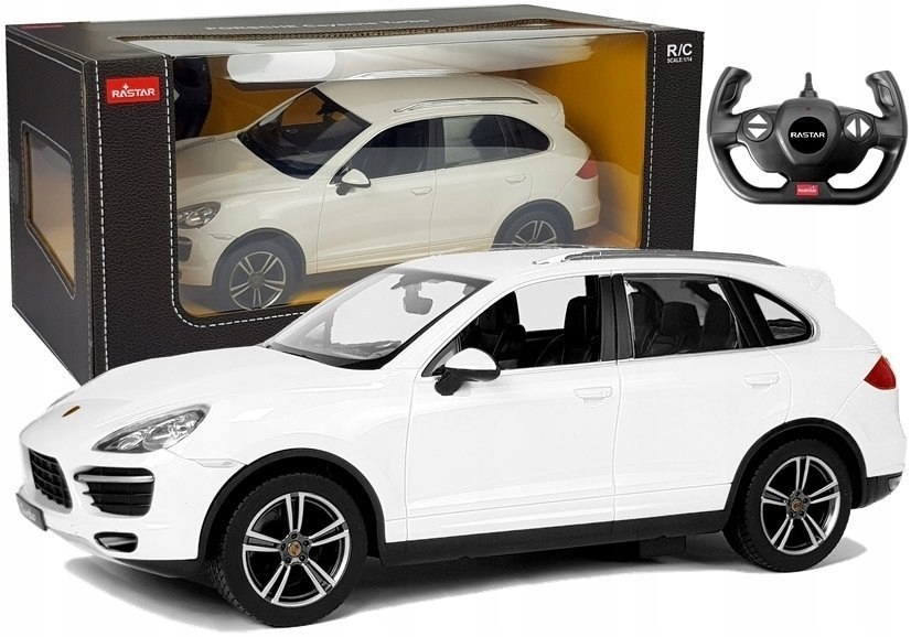 Auto R/C Porsche Cayenne Rastar 1:14 Białe Import