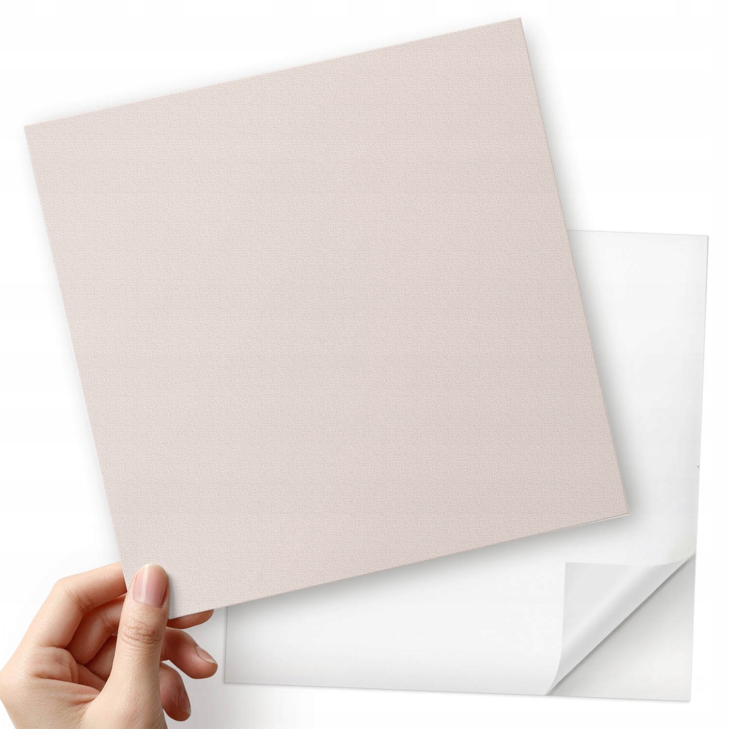 Dekorativní dlaždice s přilepenou grafikou Decentní bledě růžová 20x20x20 cm