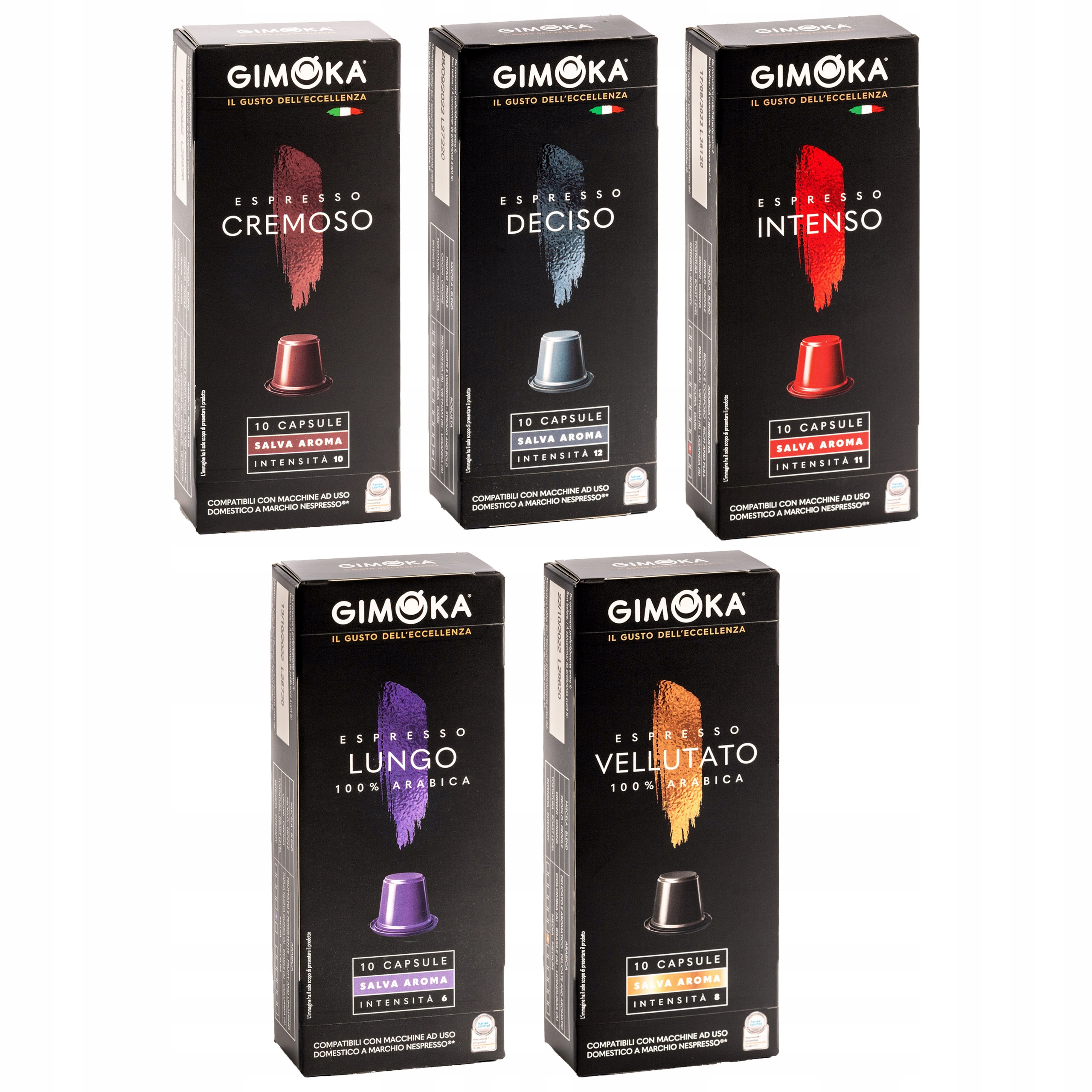 Капсулы Nespresso Gimoka Italy Espresso Lungo