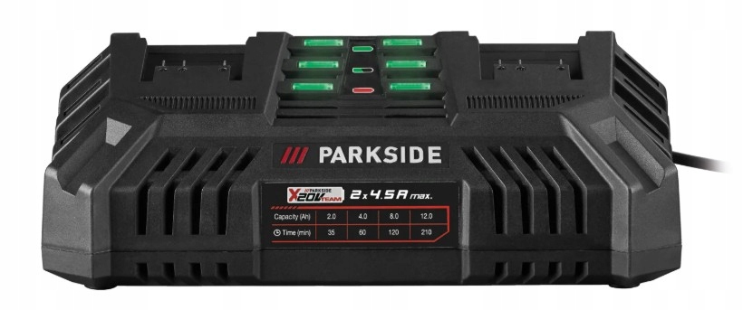 Ładowarka podwójna 200W 2x 4,5A na 2 akumulatory 20V Pdslg 20 B1 Parkside
