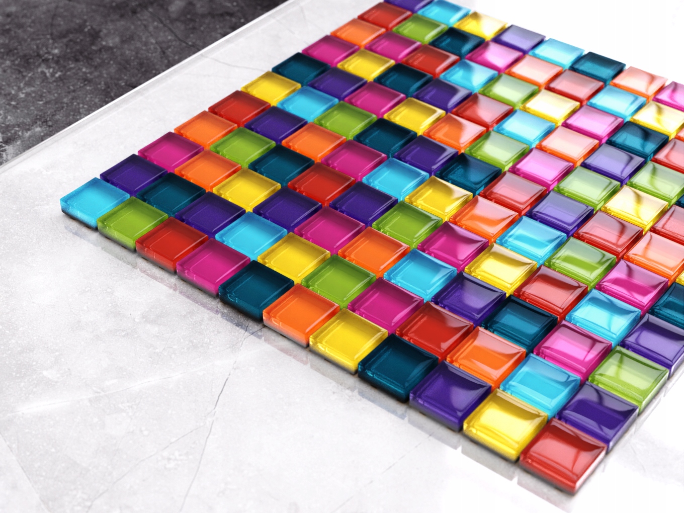 MOZAIKA SZKLANA RAINBOW PREMIUM MULIT-COLOR TĘCZA Typ mozaika