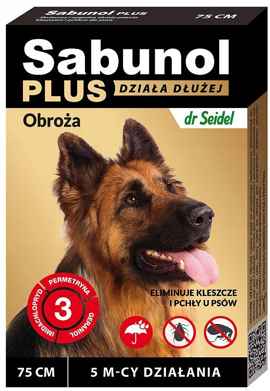 

Sabunol Plus obroża na Pchły Kleszcze dla psa 75cm