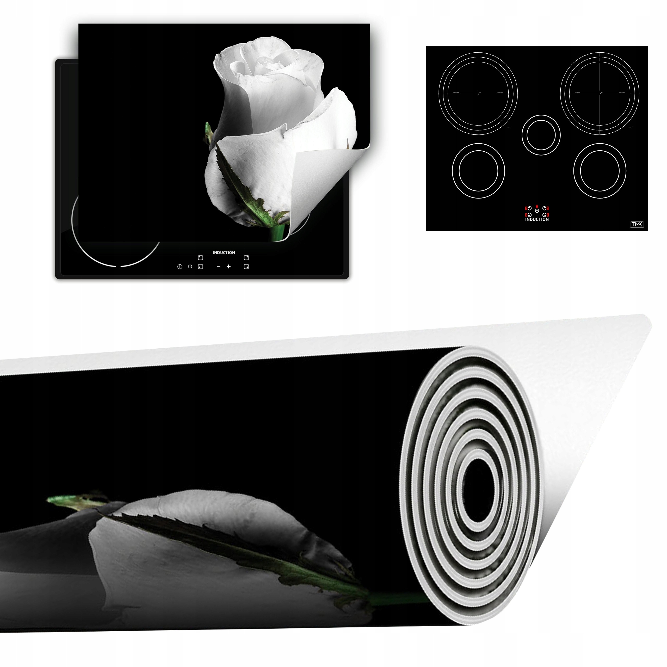 Vinylová Podložka Do Kuchyně Více Místa 70x52 černá růže