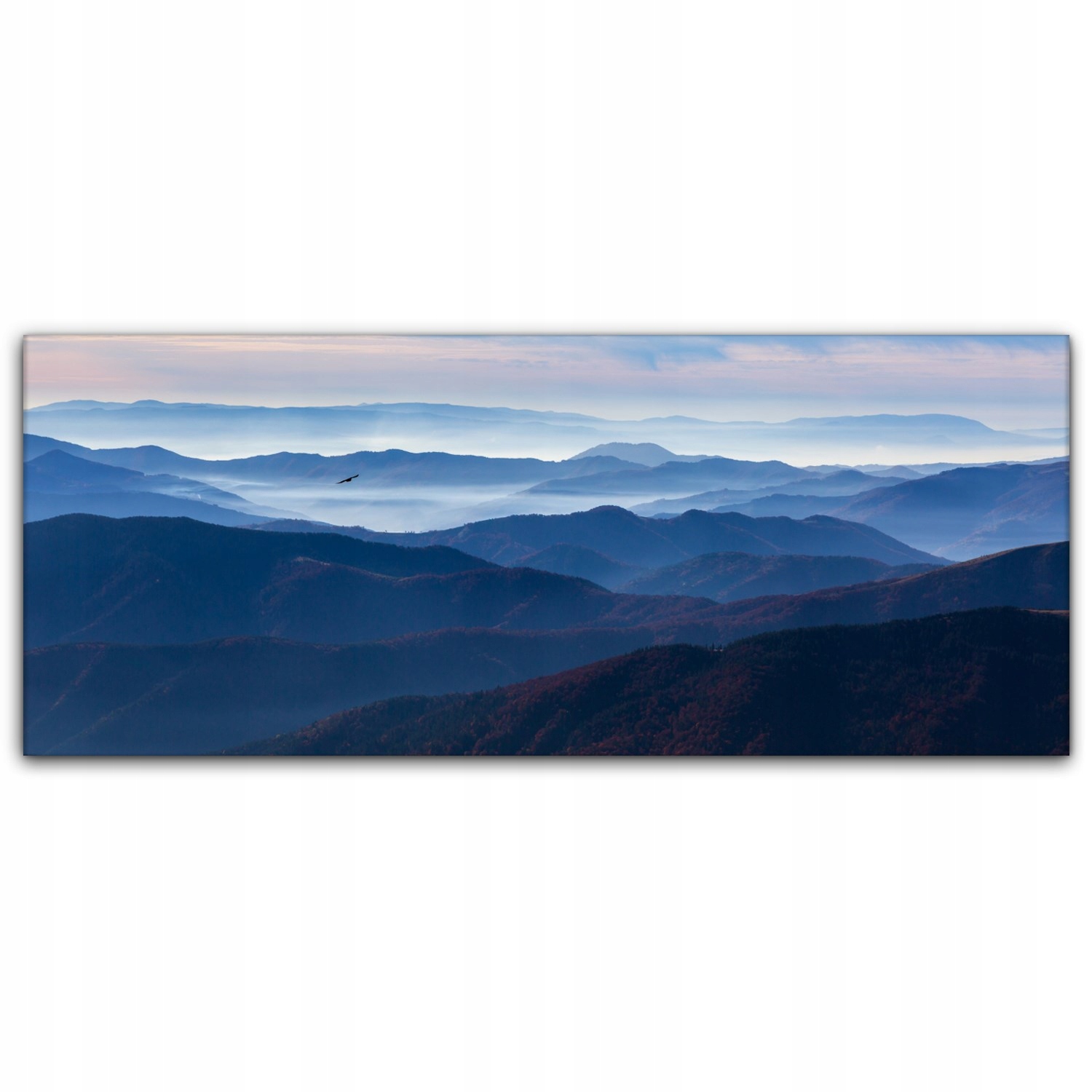 Canvas plátno do ložnice 125x50 Hory Mlha Pohled