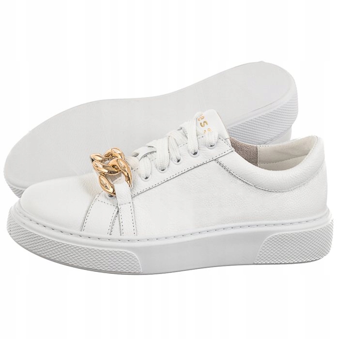 Dámské kožené tenisky Nessi bílé 24623
