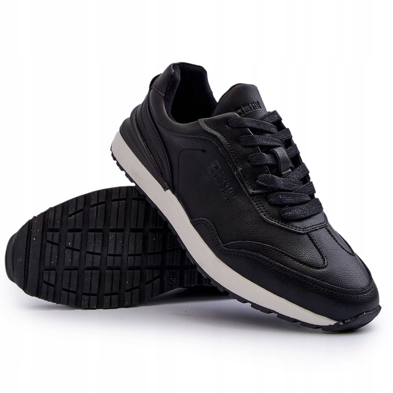 Pánské Kožené Tenisky Big Star NN174287 Černé 44